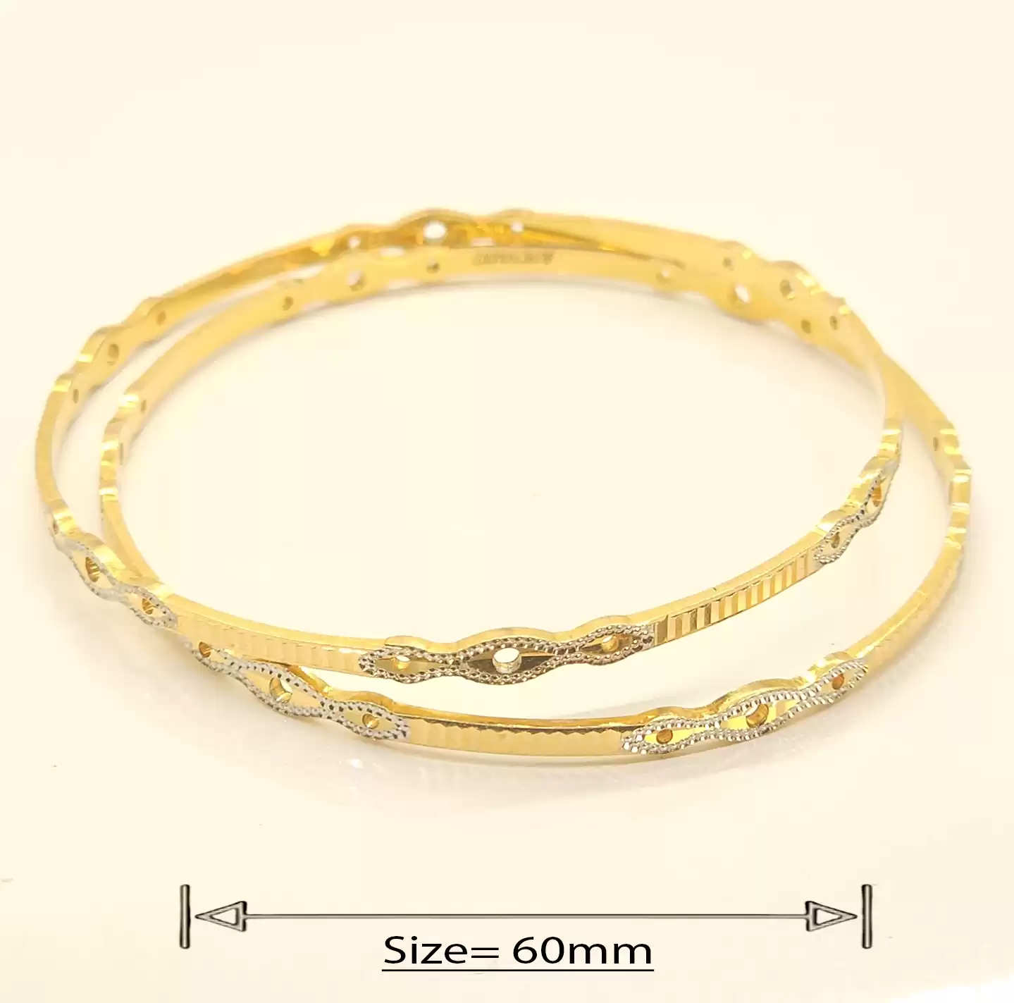 Wavecrest Gold Bangles