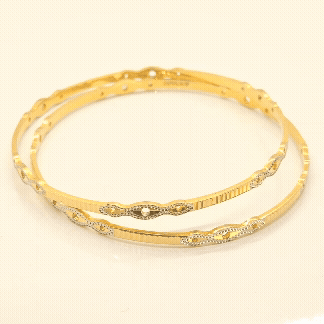 Wavecrest Gold Bangles