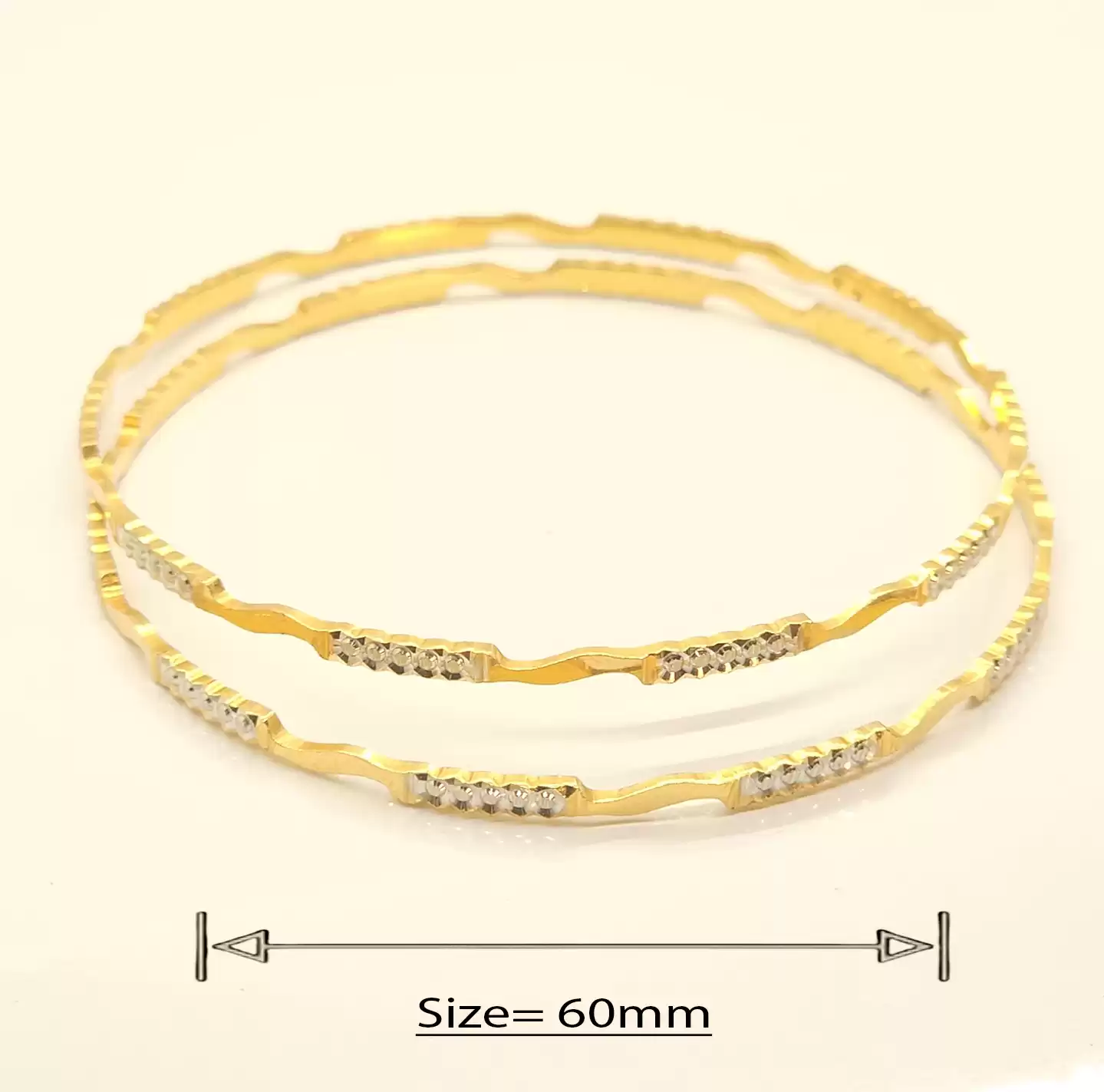 Ripple Gleam Gold Bangles