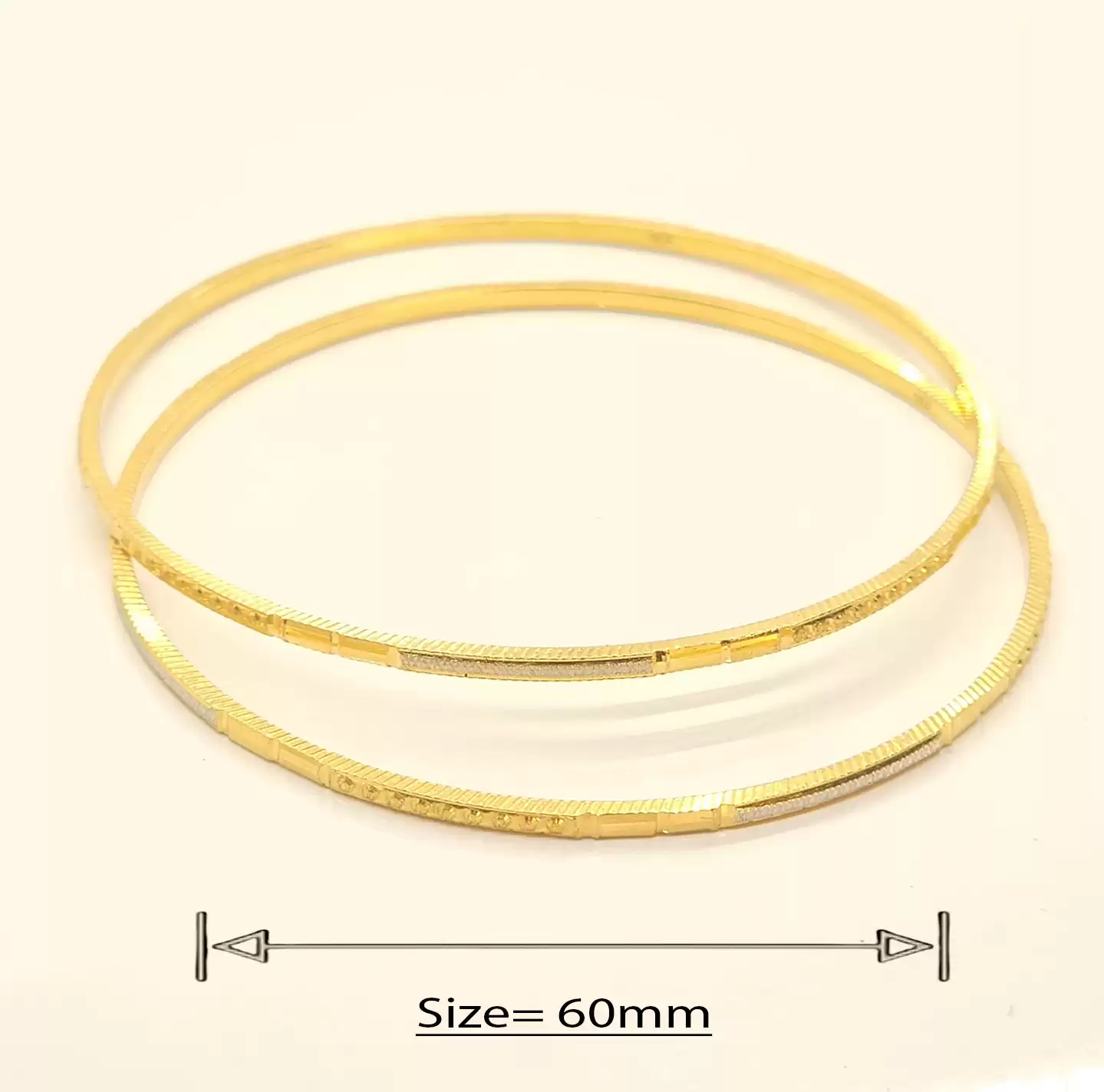 Gilded Grid Gold Bangles
