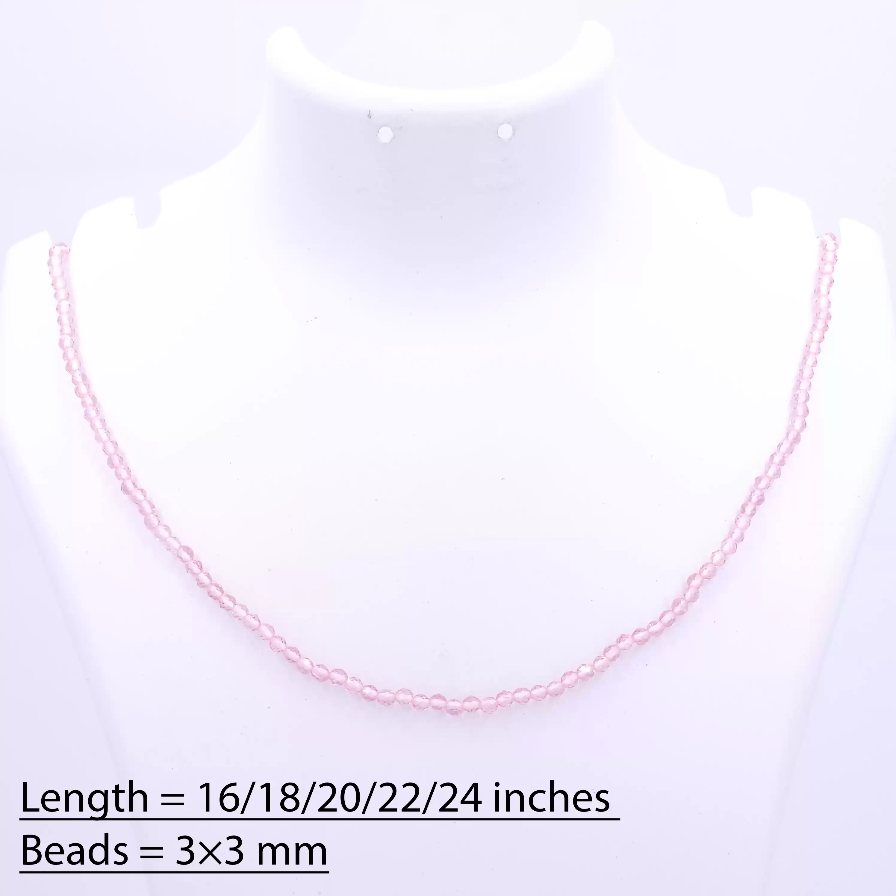 Light Rose Beads String