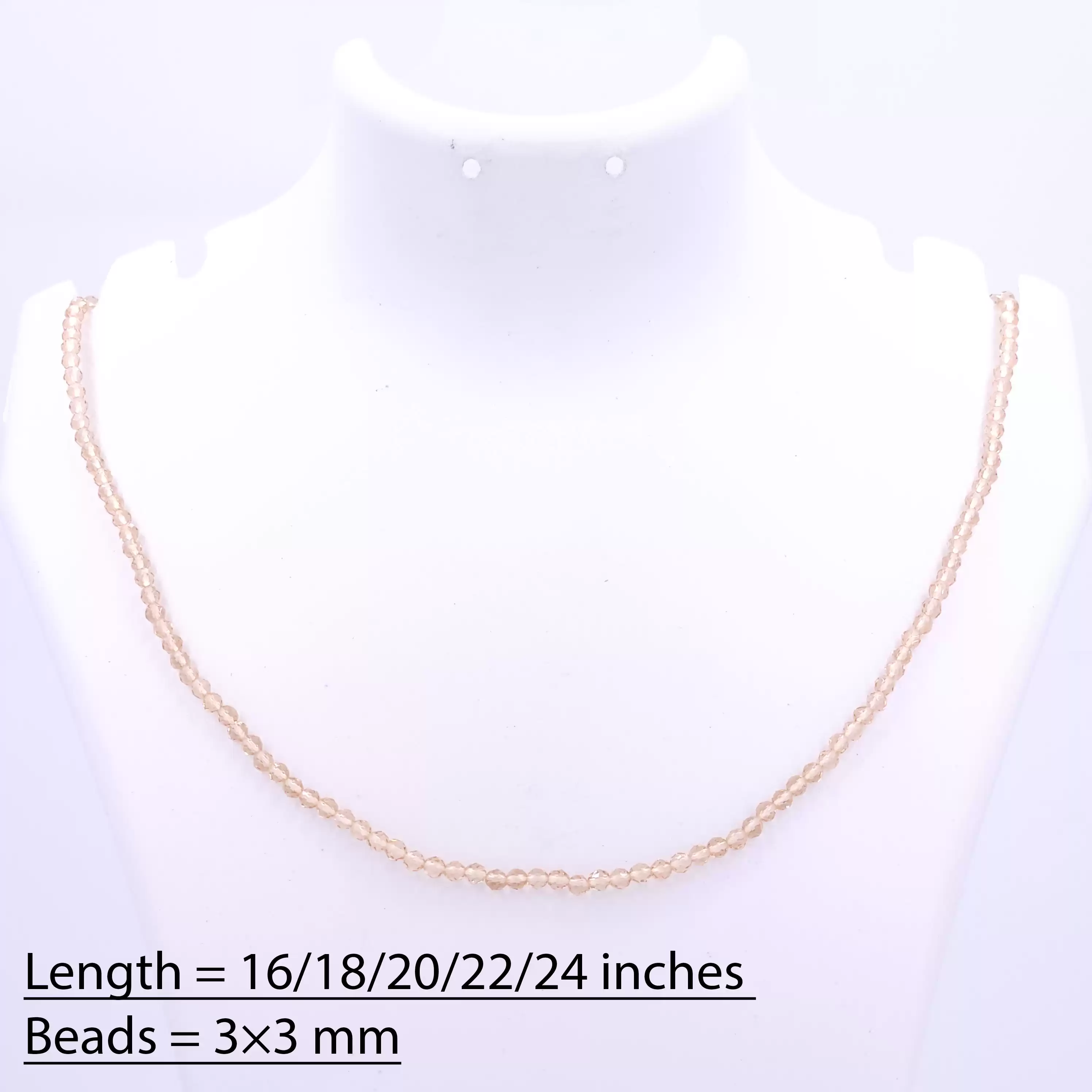 Light Peach Beads String